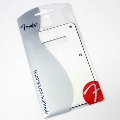 Genuine Fender Stratocaster/Strat Guitar 3-Ply WHITE Back Plate Tremolo Cover image 5
