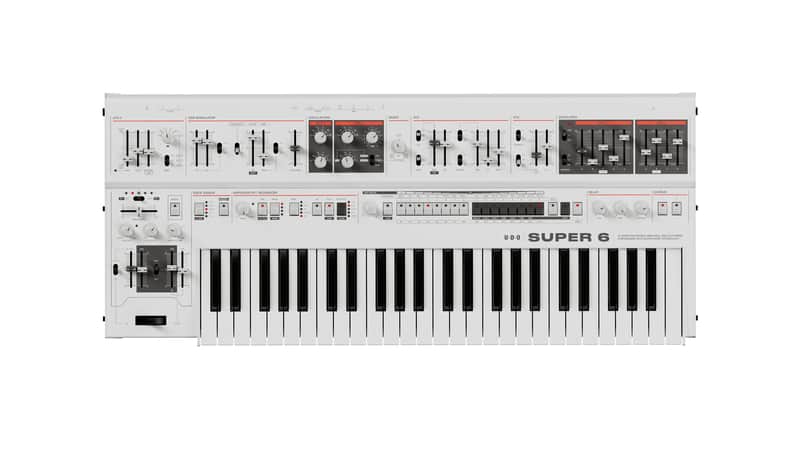 UDO Audio Super 6 12-Voice Polyphonic Binaural Analog-Hybrid Synthesizer - Limited Edition White image 1