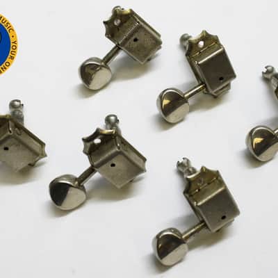 Kluson Vintage Classic Gear 6 in Line Tuners - Nickel **From a 1965 Fender Jaguar** image 2