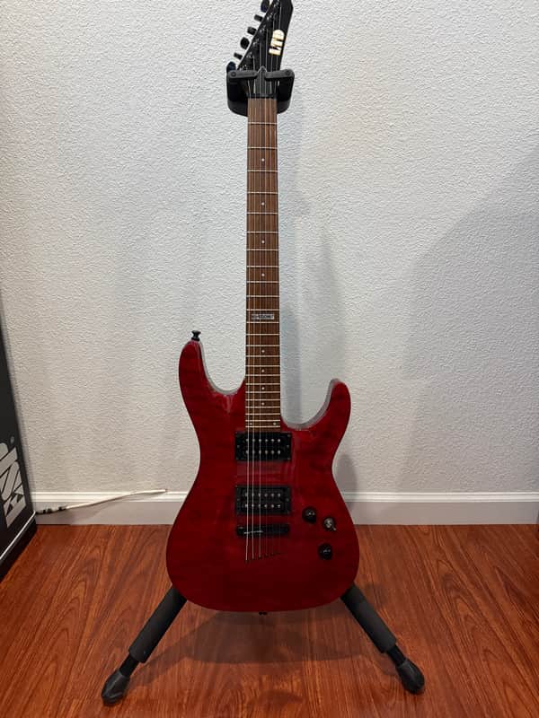ESP LTD MH-100 QM NT 2005 - 2006 - See Thru Black Cherry image 1