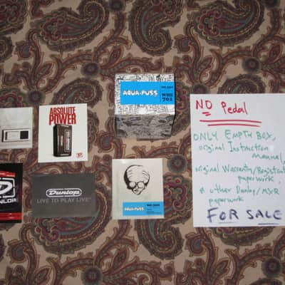 very lightly handled (mostly very clean) genuine Way Huge EMPTY BOX, original Instruction Manual & Warranty / Registration paperwork  for Way Huge Aqua-Puss Analog Delay MkII (WHE-701) (NO pedal) + orig small MXR/Dunlop catalog booklet & other pw (2010s) image 3