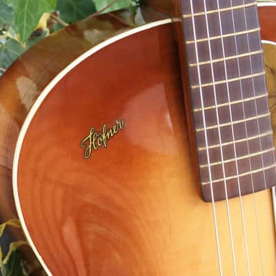 Beautiful True Vintage All Original 1956 Hofner Congress Archtop Guitar, Brunette Sunburst & OHC image 7