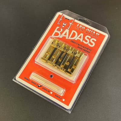 Leo Quan BADASS II is back 4 string Gold bass bridge fits Fender Precision Jazz Telecaster image 1