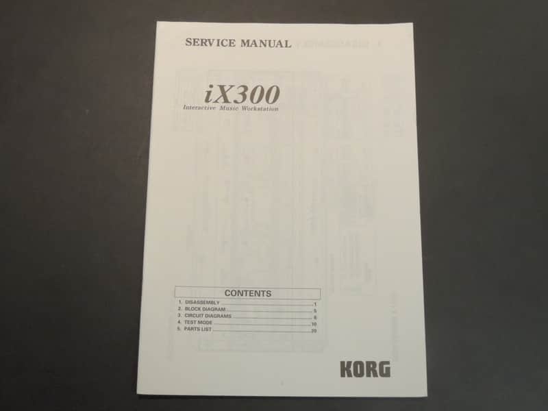 Korg iX300 Service Manual [Three Wave Music] image 1