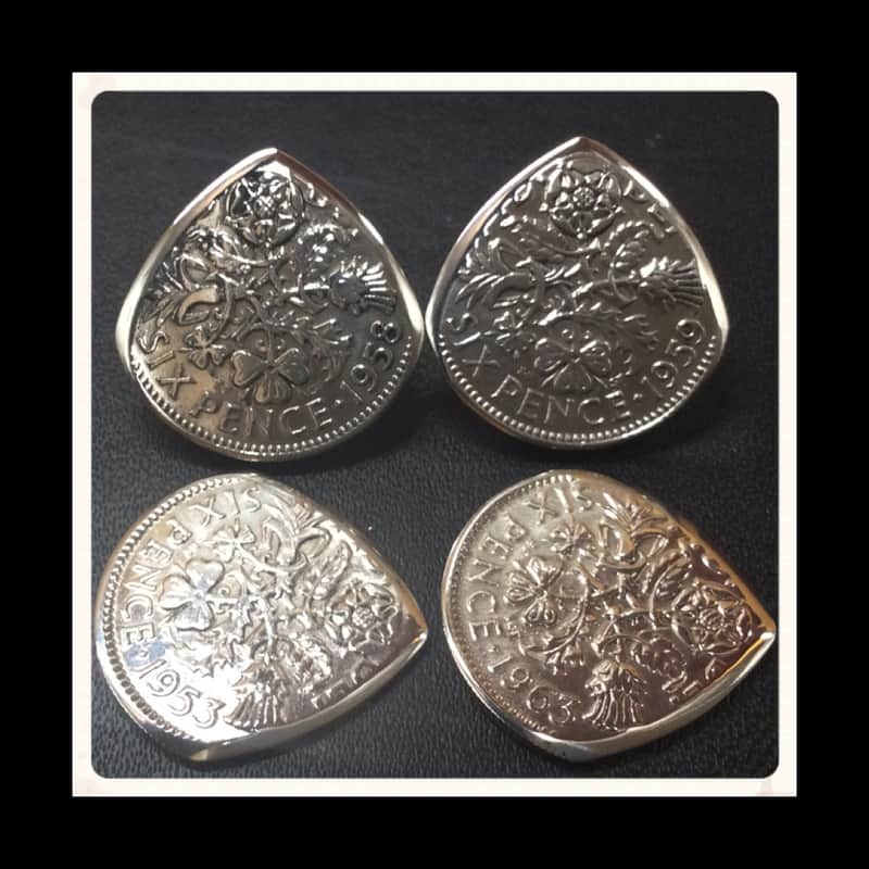 Two Pack. Brian May Inspired Queen Elizabeth II Sixpence Coin