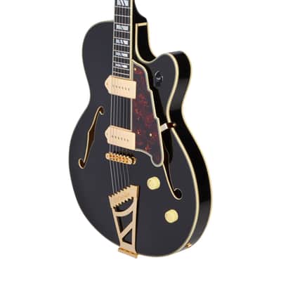 D'Angelico DAE59SBK2GT EXCEL 59 Single Cutaway Hollowbody 6-String Electric Guitar w/Deluxe Hard Case image 4