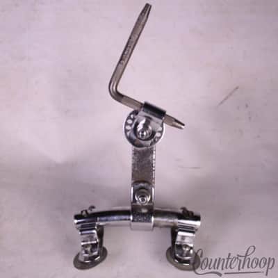Ludwig Bass Drum Rail Tom Mount 4hole L-Arm Super Classic Vintage 60s Chrome USA image 1