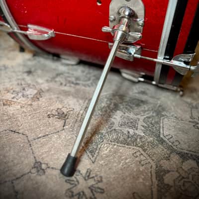 Ludwig No. 980 Super Classic Outfit 9x13 / 16x16 / 14x22" Drum Set with Keystone Badges 1968 - 1969 - Red Sparkle image 5