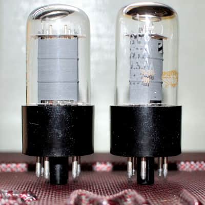 GE 6V6GTA VT-107 PERFECT MATCH PAIR GRAY PLATE HALO GETTER TEST NOS+ VINTAGE 1971 image 2