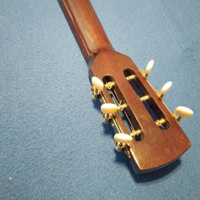 Musima (höchstwahrscheinlich) Wandergitarre 7/8 mensur ≈ 1967–1975 - helle & dunkle Hölzer image 10