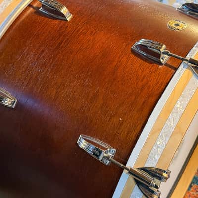 Ludwig Legacy Mahogany "Van Buren" Pro Beat Shell Pack + 18" Floor Tom — 110th Anniversary Limited Edition | Gator Elite Air Cases | Excellent image 7