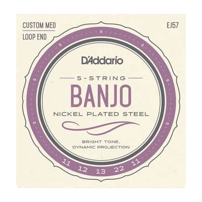 D'Addario EJ57 5-String Banjo Strings, Nickel, Custom Medium, 11-22 image 4