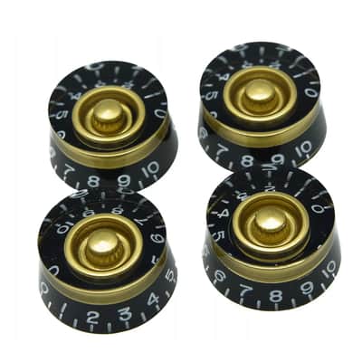 Les Paul Speed Knobs - Black with Gold Accent (Set of 4) image 1