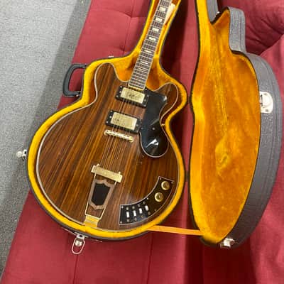 Ventura V-1502 Al Ciaola Copy Electric Guitar 1970's - Walnut w/ Case Made in Japan image 2