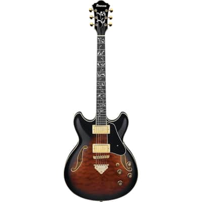 Ibanez AS93QMSPDBS Artcore Expressionist Semi-Hollow Guitar - Dark Brown Sunburst image 2