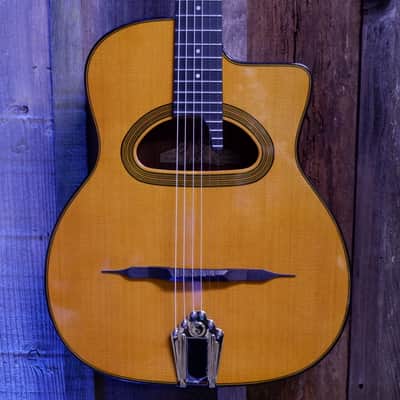 Gitane D-500 Gran Bouche Professional Gypsy Jazz Manouche Guitar - High Gloss Natural w/ Aging Top Toner w/ Deluxe Gig Bag image 1