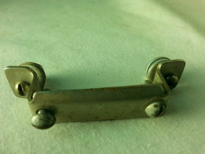 *Rogers Snare Drum Butt Plate Nickel Vintage Cleveland,OH Holiday USA 40s-50s* image 1