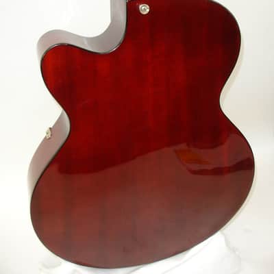 Hagstrom HL550 Hollow-Body Jazz Electric Guitar, Matte Natural Mahogany w/ Case HL-550 image 15