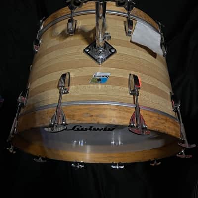 1971 Ludwig 6Ply Butcher Block 5 Piece Kit with Ludwig Acrolite Snare image 3