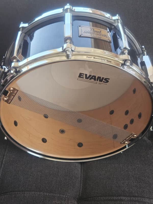 Pearl Custom Classic 6.5x14" One-Piece Solid Maple Snare Drum with Chrome Hardware 1990s - Arctic White Lacquer image 1