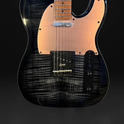 Luxars SG27 New - Flamed Maple Top Black Tele image 4