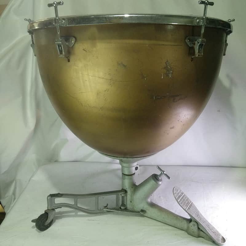 *Ludwig 29"Timpani Drum Fiberglass Bowl Vintage 60s Chicago Pat Pend Pedal USA* image 1