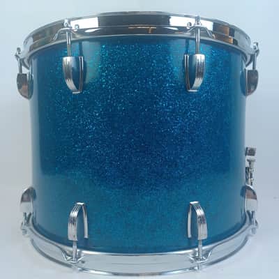 WFL Drums 12x15"Marching Snare Drum Blue Sparkle Chrome Ludwig 3ply African Mh50 image 3