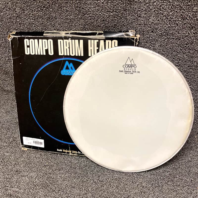 NOS RARE Compo 12" Woven Fiber White Cloth Drum Head N3RC12 MIJ B STOCK |  Reverb