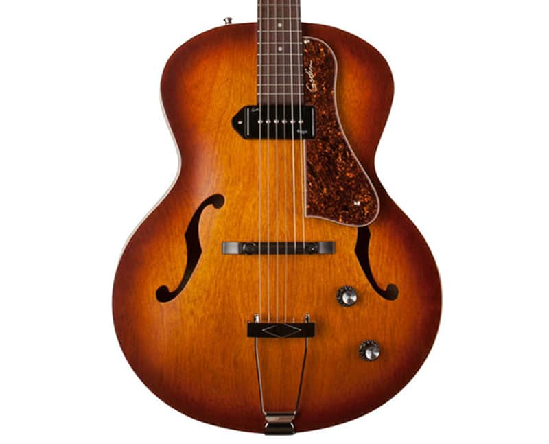 Godin 5th Avenue P90 Hollowbody Electric Guitar - Cognac Burst - Open Box image 1