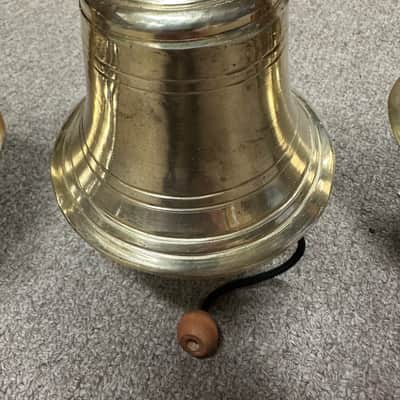 Temple Bell Set, Indian , 4 Bells, Pooja Bells, Puja, Brass Hanging Bells - EXCELLENT #1 image 12