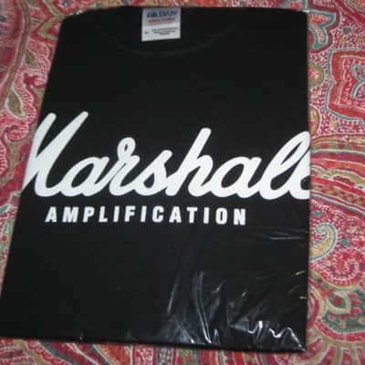 new in package genuine Marshall Amplification Marshall Logo Tee, Size Medium, Black, Short Sleeve, 100% Preshrunk Cotton (MAGC-1-M) (MTSM), Graphic is in White image 8