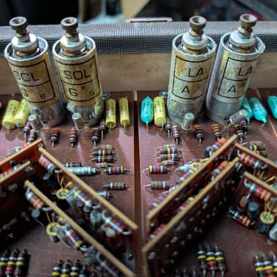 Porto combo suitcase Organ Italy Ideal CEI Noble vintage synth Farfisa/Starmaster-adjacent needs work Italian 1960’s blue grey tolex image 10