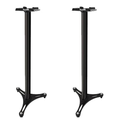 Ultimate Support MS-90/45B MKII Studio Monitor Stands with Decoupling Pads image 1