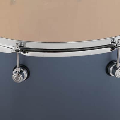 Drum Workshop DW Design Series 4-Piece Maple Shell Pack, Blue Slate w/Chrome Hardware image 3