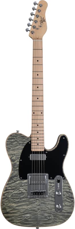 Michael Kelly 1955 Great 8 Boutique Mod, Black Wash, Quilt Maple Top, Swamp Ash Body image 1