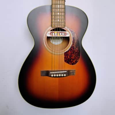 Guild Westerly Collection Series M-240E Troubadour - Pau Ferro Fretboard - 2019 - Present - DeArmond Tone Boss Sound Hole P/U - Vintage Sunburst (VSB) - Satin image 8