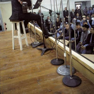 Vintage RARER 1960's Atlas Corp MS25 model microphone floor stand MS10C MS12C MS20 Johnny Cash # 1 image 3