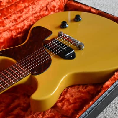 80’s Burny Japan Rock ’n Roll Version RTV-55 Les Paul Junior Double Cut in TV Yellow RARE Fernandes MIJ Japanese Vintage Lawsuit Fujigen JR DC Gibson image 21