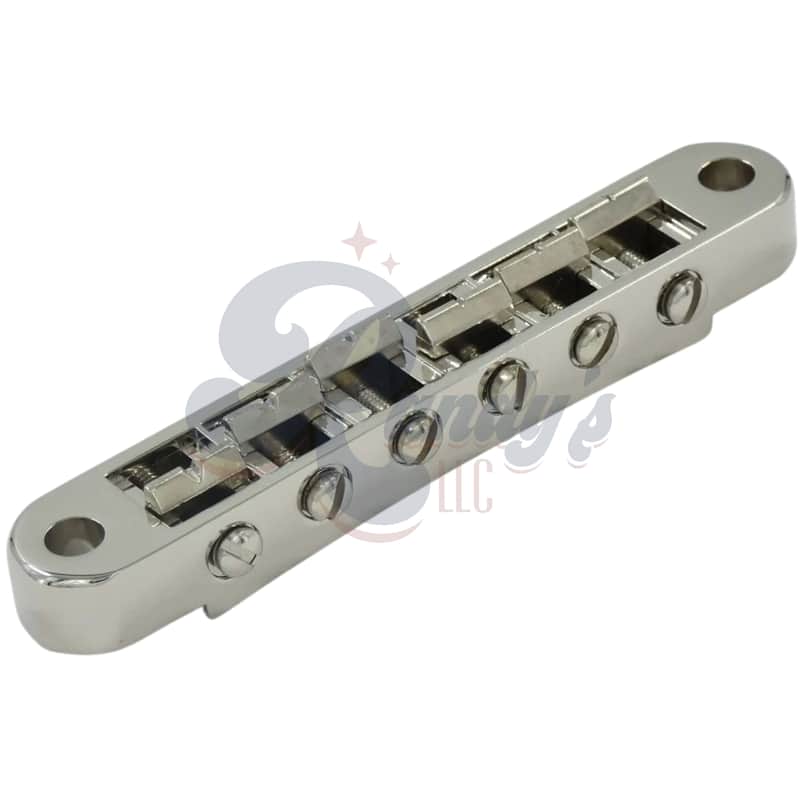 Advanced Plating 1218N Nashville Tune-O-Matic TOM Bridge (Aluminum) - Fits Gibson®-Nickel image 1