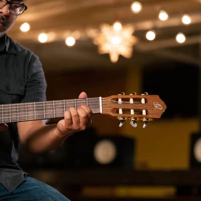 Ortega RCE131 Family Series Pro Solid Cedar Top Mahogany Neck Cutaway Nylon 6-String Classical Acoustic-Electric Guitar w/Gig Bag image 21