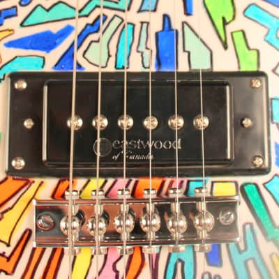 Eastwood  Sidejack  Bluesbender Custom art guitar -  Mosrite Tribute image 4