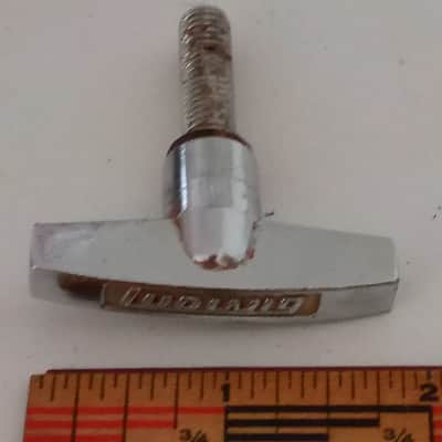 Ludwig 1 1/8"x 5/16"-20 Wing-Screw Chrome T-Handle Cymbal/Tom Stand Part Vintage image 1