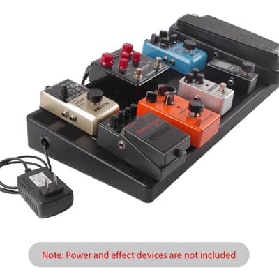 Guitar Pedal Board High-Hardness PE Pedal Board with Compartment 11 Hole Storage Power Cord Lightweight Pressure and Drop Resistance Pedal Boards for Guitars image 2