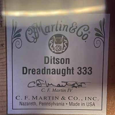 Martin 2006 Ditson Dreadnought 333 w/OHSC image 12