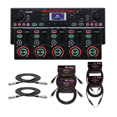 BOSS RC-505MKII 49 Input FX Tabletop Looper Bundle with Cables image 11