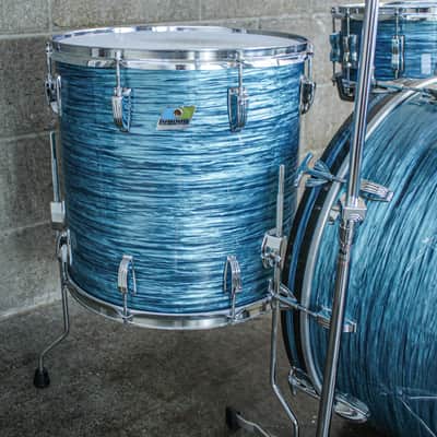 Ludwig 1977–78 Ludwig 4-Piece Drum Kit – Turquoise Oyster Rewrap – 6-Ply Maple – Netflix “Ginny & Georgia” image 12