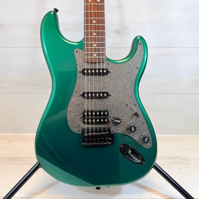 Squier Bullet Strat HSS Electric Guitar Metallic Green 2014 - Metallic Green image 2