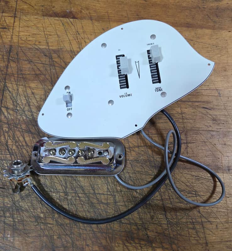 Vintage RARE New Old Stock 1972 Harmony Rebel H81 Loaded Pickguard Wiring Harness DeArmond Gold Foil Pickup Slider Switches Luthier Guitar Parts image 1