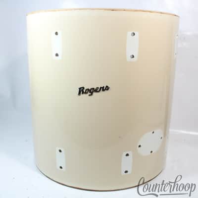 Rogers 16x16"New England White Floor Tom Drum Shell Powertone 9/72 Fullerton USA image 2