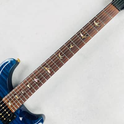 PRS Custom 24 10-Top Birds Brazilian Rosewood Gold Hardware 1990 - Royal Blue image 11